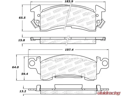 StopTech Brake Pads for Ford Mustang 2005-2014, Ceramic, Front, 308.0052 - 308.00520