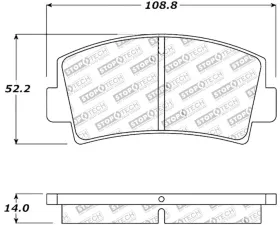 StopTech Performance Brake Pads for Honda Civic 2006-2011, Front, 308.0076