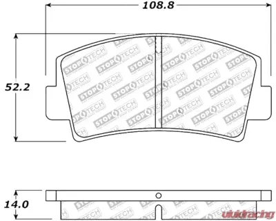 StopTech Performance Brake Pads for Honda Civic 2006-2011, Front, 308.0076 - 308.00760