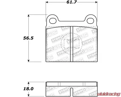 StopTech Performance Brake Pads for Ford Mustang 2015-2023, Red, 308.0096 - 308.00960