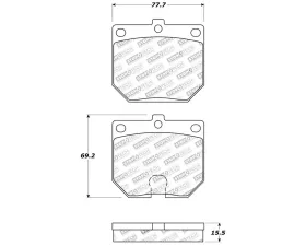 StopTech Performance Brake Pads for Honda Civic 2006-2011, Ceramic 308.0114