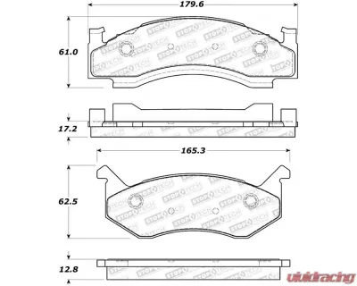 StopTech Brake Pads for Honda Civic 2006-2011, Ceramic, Front, 308.0123 - 308.01230