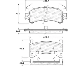 StopTech Brake Pads - Performance for Honda Civic 2006-2011, Ceramic, 308.0154