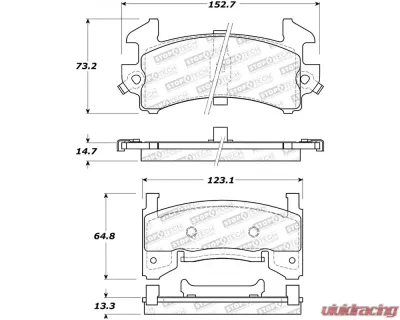 StopTech Brake Pads - Performance for Honda Civic 2006-2011, Ceramic, 308.0154 - 308.01540