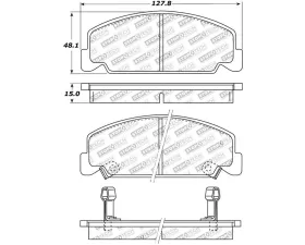 StopTech Brake Pads Front Set - Ford Mustang 2015-2023, Ceramic, 308.0273