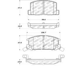 StopTech Performance Brake Pads for Honda Civic 2006-2011, Red, 308.0309