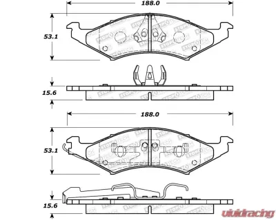 StopTech Brake Pads - Front, Ceramic, Red, for Honda Civic 2006-2011 - 308.0324 - 308.03240