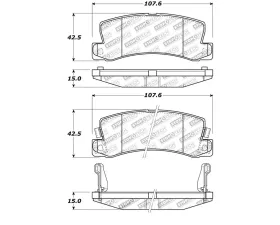 StopTech Performance Brake Pads, Front, Red, for Honda Civic 2006-2011 - 308.0325