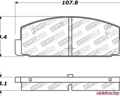 StopTech Brake Pads - Front, Ceramic, Black for BMW 3 Series 2006-2013 308.0332 - 308.03320