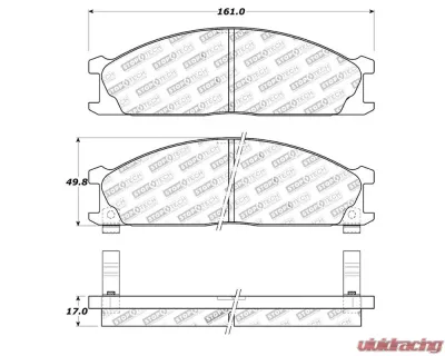 StopTech Brake Pads for Honda Civic 2006-2011, Ceramic, Front, 308.0333 - 308.03330