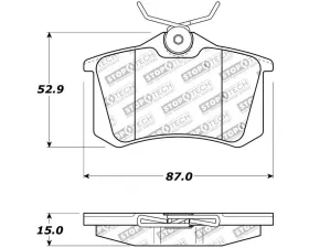 StopTech Performance Brake Pads for Honda Civic 2006-2011, Red, 308.034