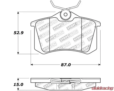 StopTech Performance Brake Pads for Honda Civic 2006-2011, Red, 308.034 - 308.03400