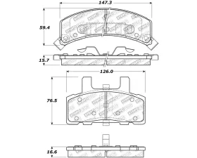 StopTech Brake Pads, Front, Ceramic, Black, for Honda Civic 2006-2011, 308.0369