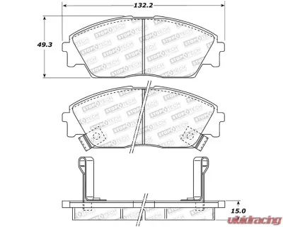 StopTech Performance Brake Pads for Audi A4, 2002-2008, Front, 308.0373 - 308.03730