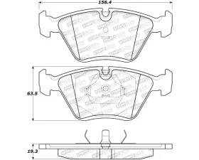 StopTech Street Brake Pads Front with Shims & Hardware, Fit: Honda Civic 2006-2011, Red, 308.03941