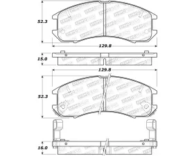 StopTech Brake Rotor Set - Front, Black, for Ford Mustang 2015-2023, 308.0399