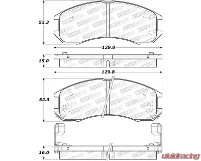 StopTech Brake Rotor Set - Front, Black, for Ford Mustang 2015-2023, 308.0399 - 308.03990
