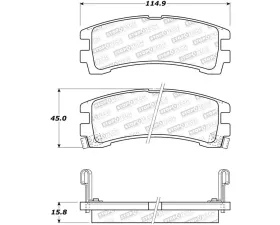 StopTech Brake Pads - Front, Ceramic, Red for Honda Civic 2016-2021 308.0401