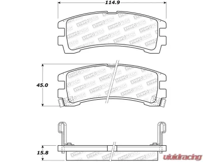 StopTech Brake Pads - Front, Ceramic, Red for Honda Civic 2016-2021 308.0401 - 308.04010