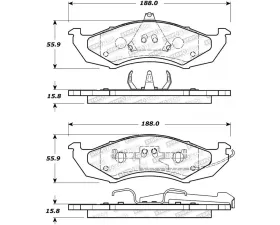 StopTech Brake Pads - Front, Ceramic, Black, for Honda Civic 2006-2011 - 308.0417