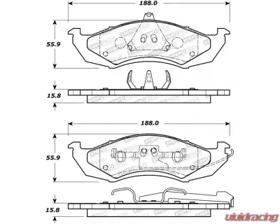 StopTech Brake Pads - Front, Ceramic, Black, for Honda Civic 2006-2011 - 308.0417 - 308.04170