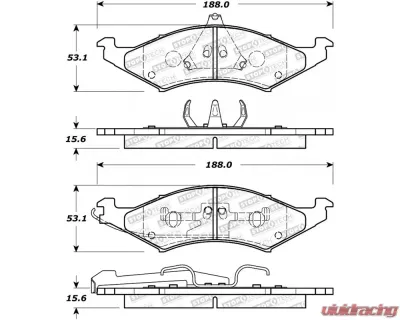 StopTech Performance Brake Pads - Front - Red - Honda Civic 2006-2011 - 308.0421 - 308.04210