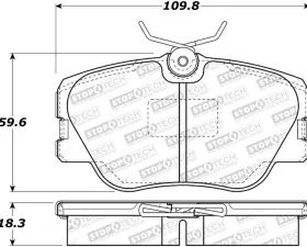 StopTech Brake Rotor Set, Front, Black, Ford Mustang 2015-2023, 308.0423