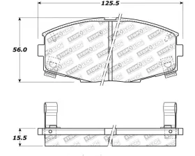 StopTech Performance Brake Pads - Front, Red, Honda Civic 2006-2011, 308.0435