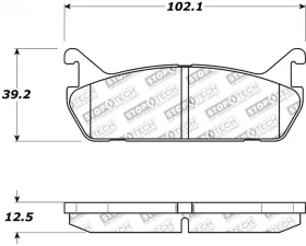 StopTech Brake Pads - Front, Ceramic, Black for Ford Mustang 2015-2023 308.0458