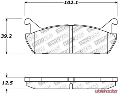 StopTech Brake Pads - Front, Ceramic, Black for Ford Mustang 2015-2023 308.0458 - 308.04580
