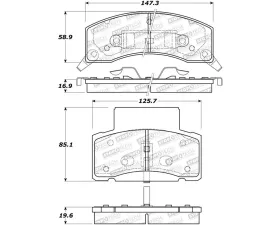 StopTech Performance Brake Pads - Front, Ceramic, Black, Honda Civic 2016-2021, 308.0459