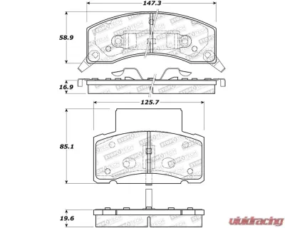 StopTech Performance Brake Pads - Front, Ceramic, Black, Honda Civic 2016-2021, 308.0459 - 308.04590