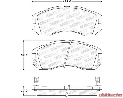 StopTech Performance Brake Pads for Ford Mustang 2015-2023, Red 308.047 - 308.04700