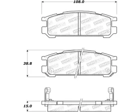 StopTech Performance Brake Pads for Honda Civic 2006-2011, Front, Red 308.0471