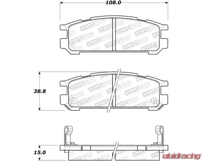 StopTech Performance Brake Pads for Honda Civic 2006-2011, Front, Red 308.0471 - 308.04710
