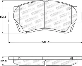 StopTech Street Brake Pads Front with Shims & Hardware, Black, 308.04761