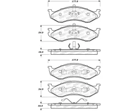 StopTech Brake Pads for Honda Civic 2001-2005, Ceramic, Front, 308.0477