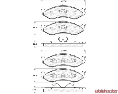 StopTech Brake Pads for Honda Civic 2001-2005, Ceramic, Front, 308.0477 - 308.04770