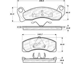 StopTech Brake Pads - Front, Red, for Honda Civic 2006-2011 - 308.0499