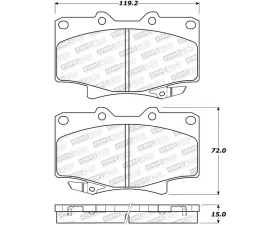 StopTech Brake Pad Set - Front, Red, for Honda Civic 2006-2011, 308.0502