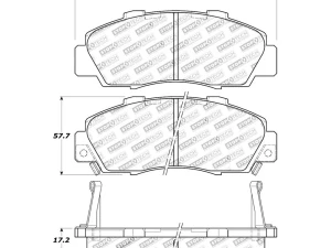 StopTech Brake Pads for Honda Civic 2006-2011, Front, Semi-Metallic, 308.0503 - 308.05030 - Image 2