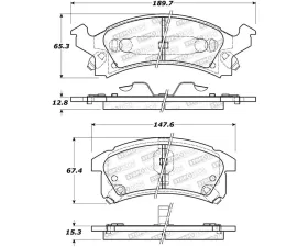 StopTech Brake Pads - Performance for Ford Mustang 2015-2023, Red 308.0506