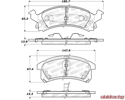 StopTech Brake Pads - Performance for Ford Mustang 2015-2023, Red 308.0506 - 308.05060