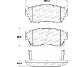 StopTech Brake Pads, Front, Ceramic, Black, Ford Mustang 2015-2023, 308.051