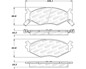 StopTech Brake Pads for Honda Civic 2006-2011, Ceramic, Front, 308.0522