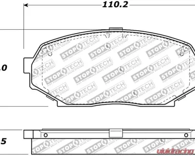 StopTech Brake Pads - Front, Ceramic, Chevy Camaro 2010-2015, 308.0525 - 308.05250