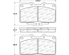 StopTech Brake Rotors - Front, Slotted, Black, Ford Mustang 2015-2023, 308.0531