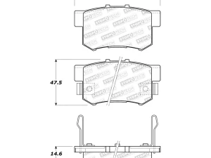StopTech Street Brake Pads Rear with Shims & Hardware for Honda Civic 2006-2011, Red, 308.05371 - 308.05371 - Image 2
