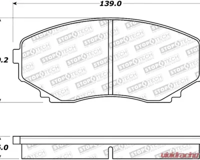 StopTech Brake Rotor, Front, Silver, Ford Mustang 2015-2022, 308.0551 - 308.05510