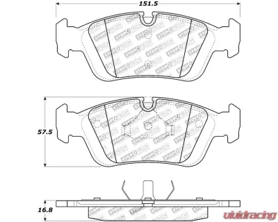 StopTech Performance Brake Pads for Ford Mustang 2015-2023, Red 308.0558 - 308.05580